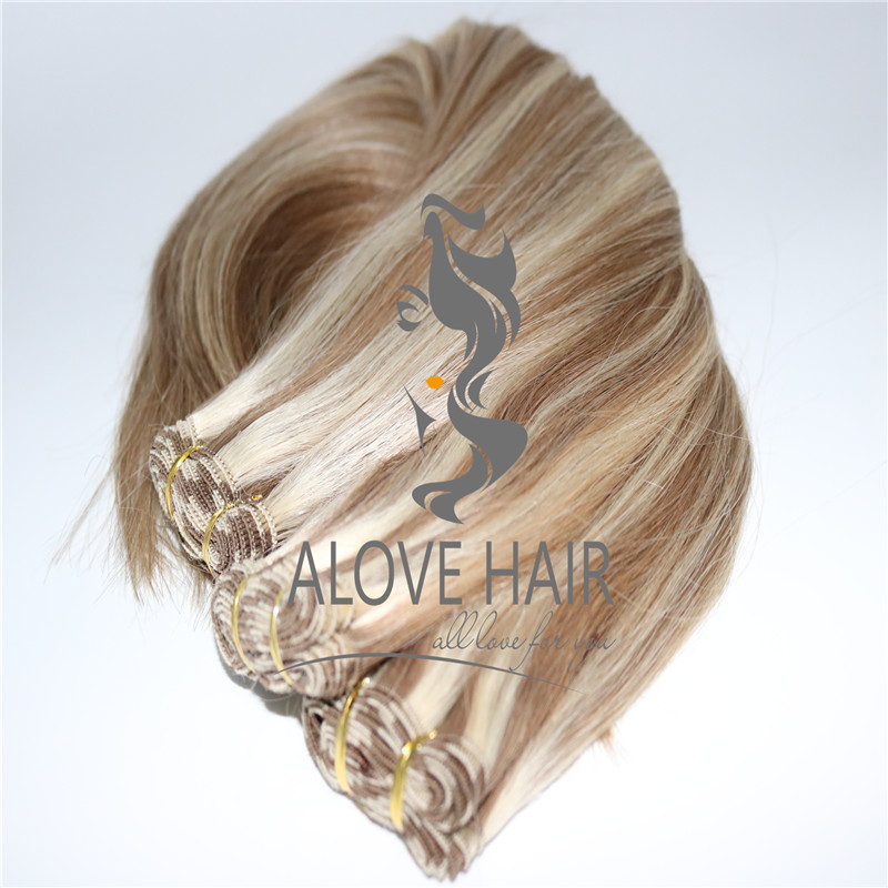 Best hand tied beaded hair wefts extensions vendor in China
