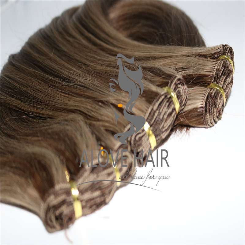 Best 18 inch hand tied hair extensions on short hair 