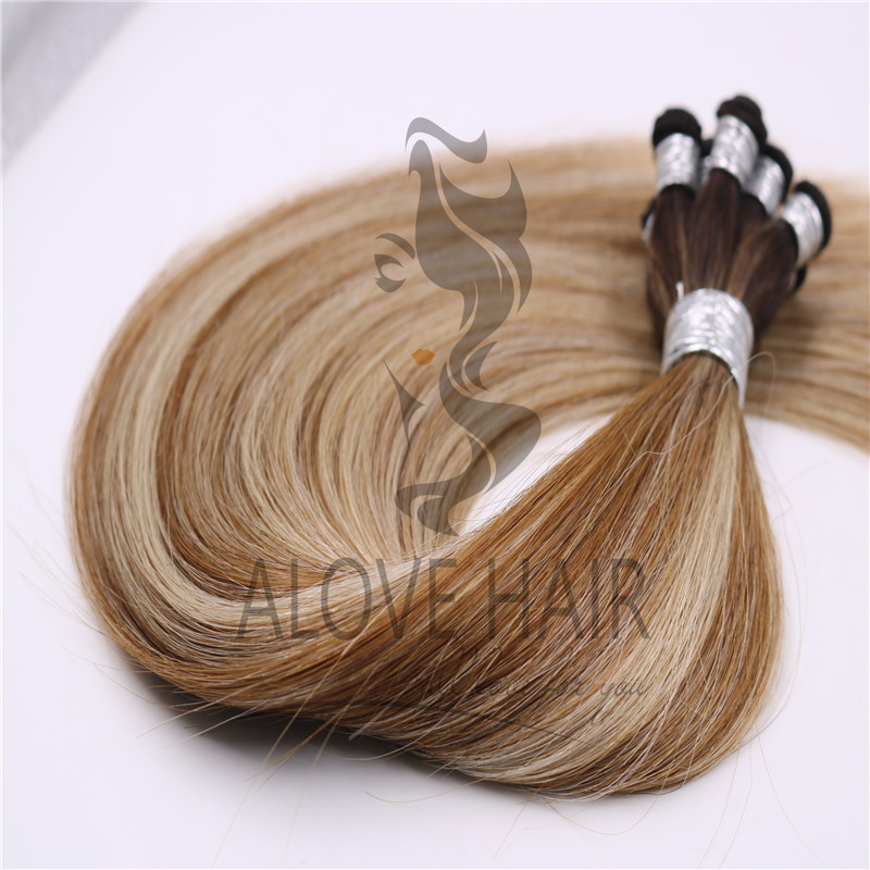 Best hand tied weft hair extensions on short hair 