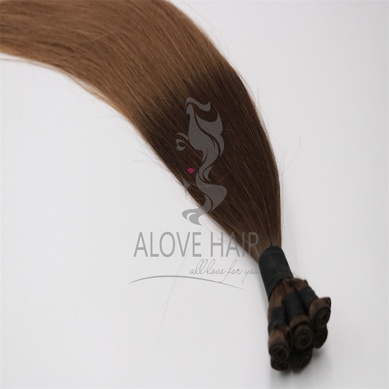 Best quality ombre color hand tied hair extensions for handtied educator