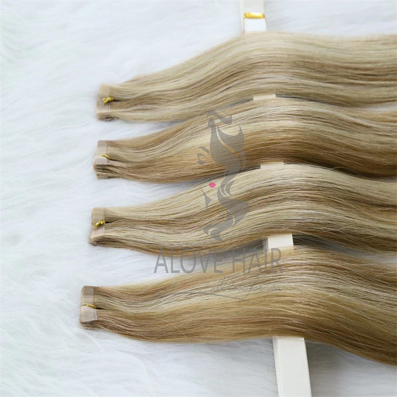 Best quality Russian Mongolian mini tape in hair extensions 