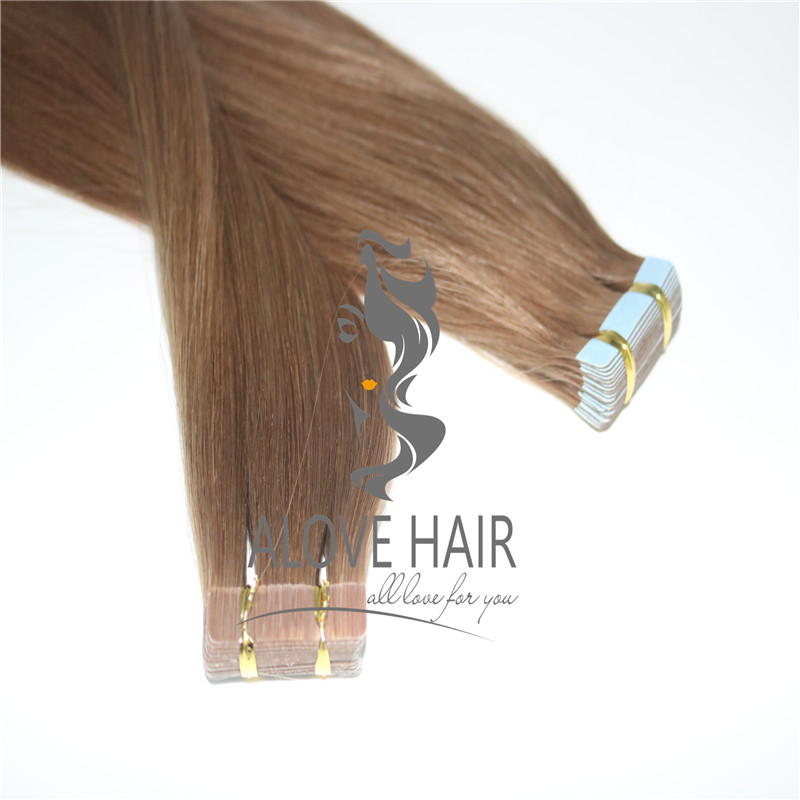 Buy 24 inch tape in hair extensions on short hair 