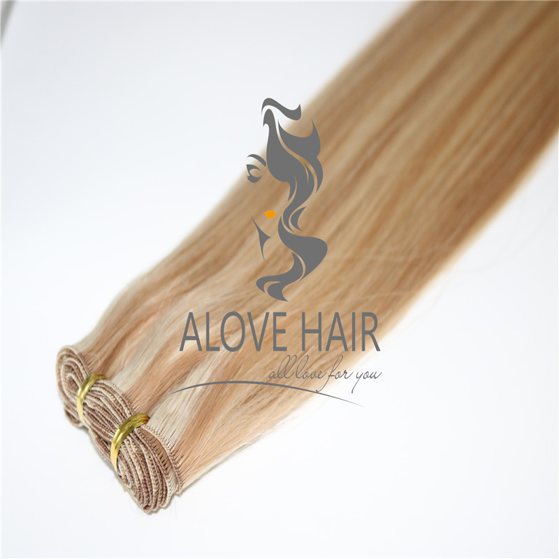 Wholesale best hand tied beaded wefts hair extensions