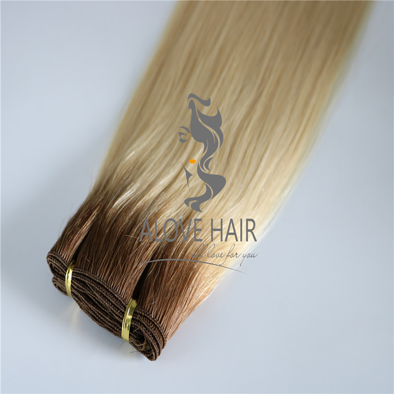 China ombre hand tied hair extensions factory 