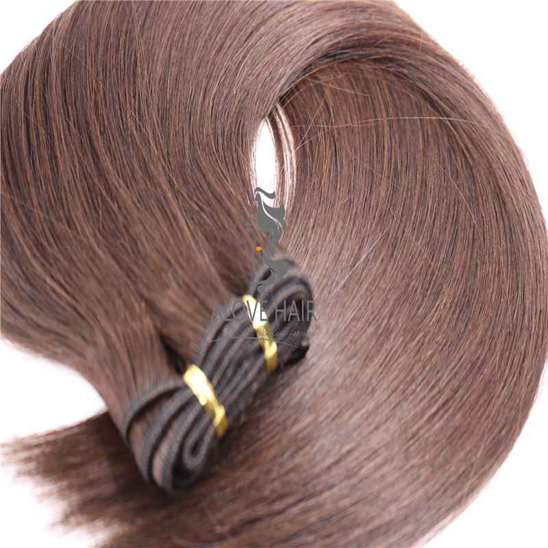 High quality cuticle intact machine weft hair extensions vendor 