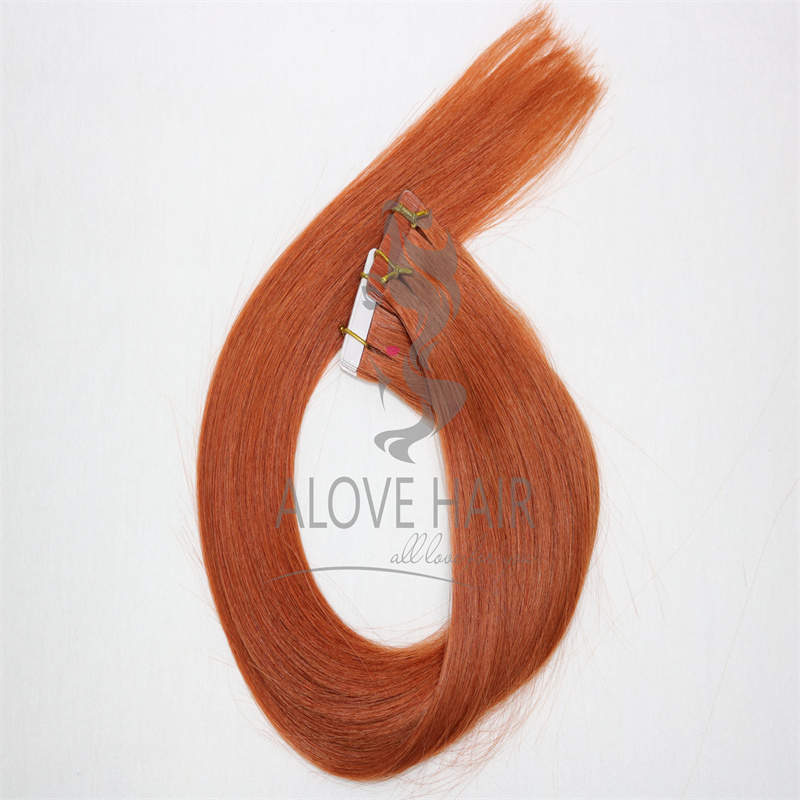 High quality cuticle intact tape in hair extensions