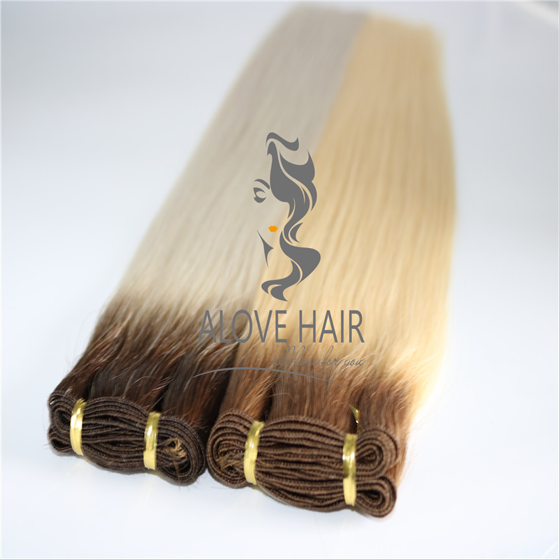 Best ombre color hand tied human hair extensions manufacturer