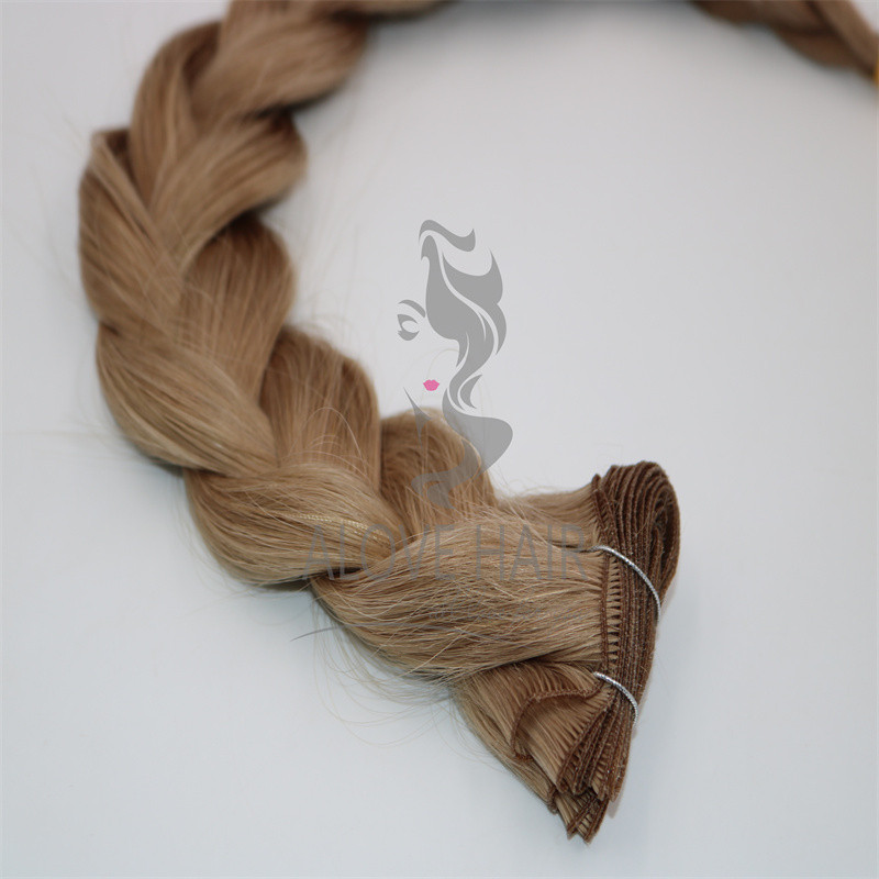 Non silicone cuticle intact hand tied hair extensions