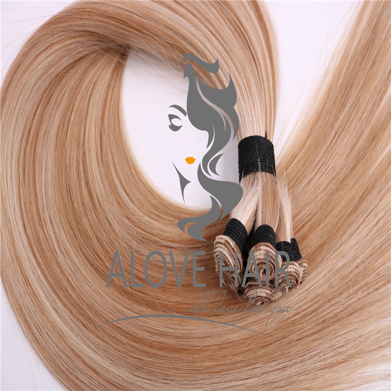 Best quality cuticle intact hand tied wefts for Canada hair salon