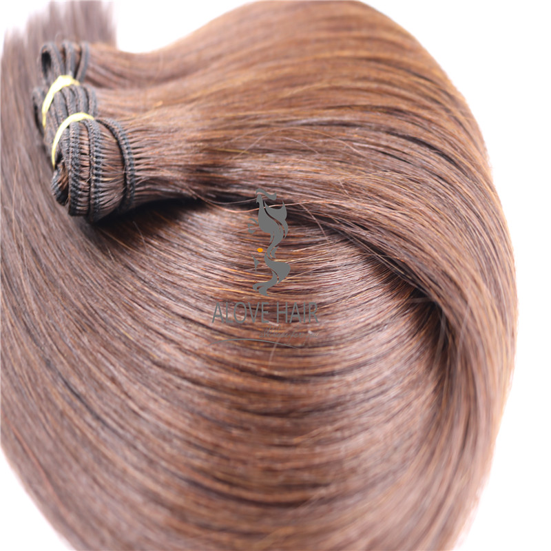 High quality cuticle intact machine weft hair extensions vendor 