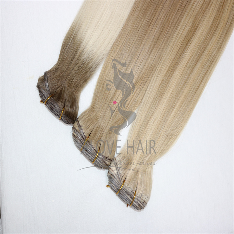 High quality different color cuticle intact narrow edge wefts