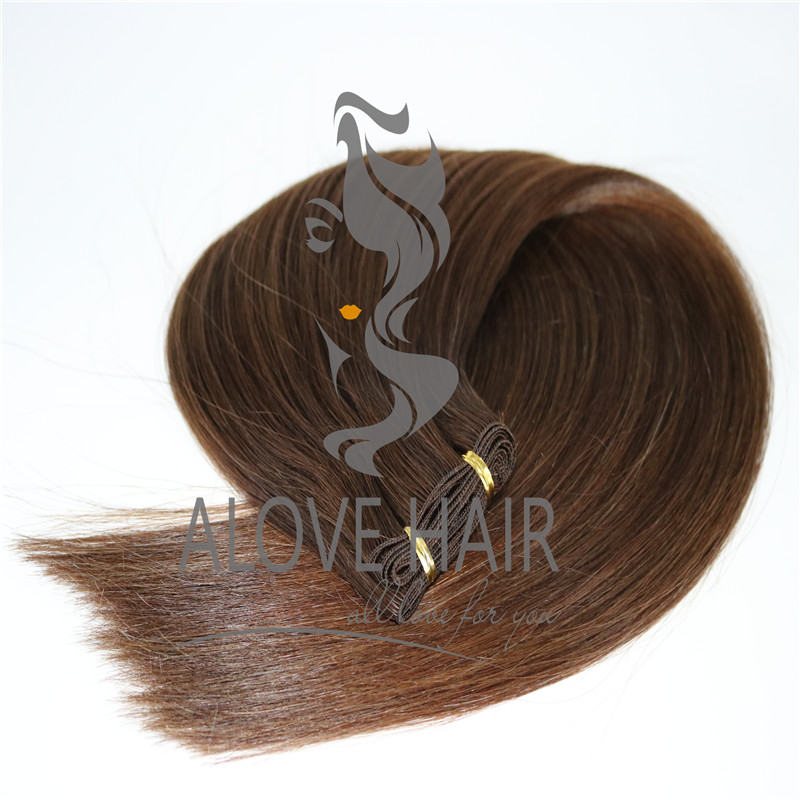 100% cuticle intact no silicone hand tied hair extensions for sale 