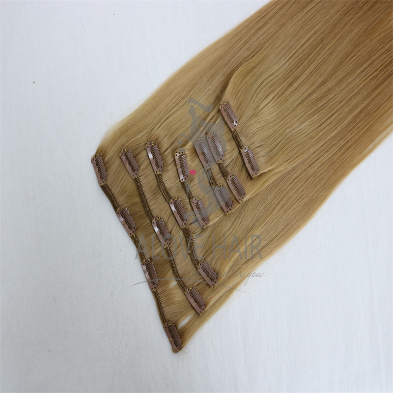 Wholesale high quality cuticle intact remy clip in hair extensions