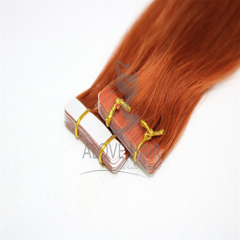 High quality cuticle intact tape in hair extensions