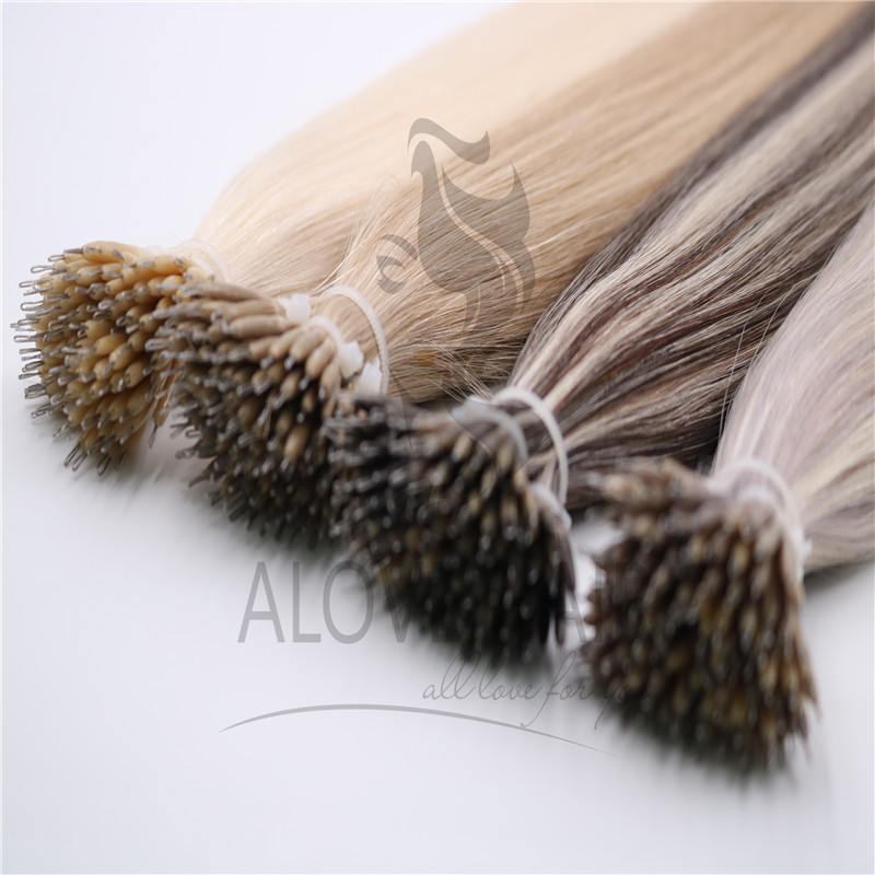 Wholesale different color nano ring hair extensions 