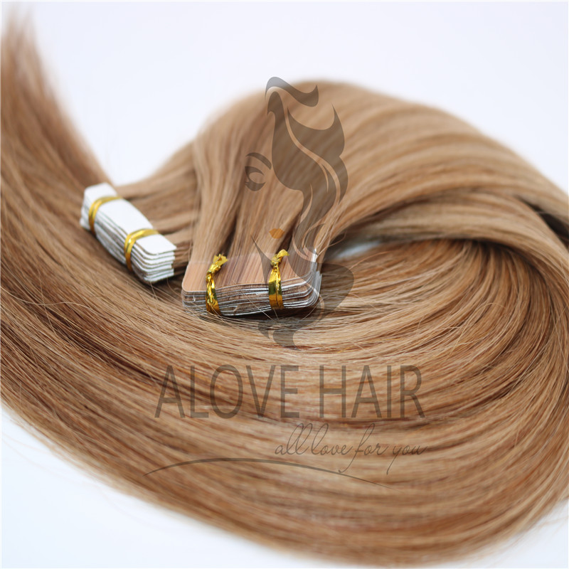 Great length different color tape in hair extensions for thin hair 
