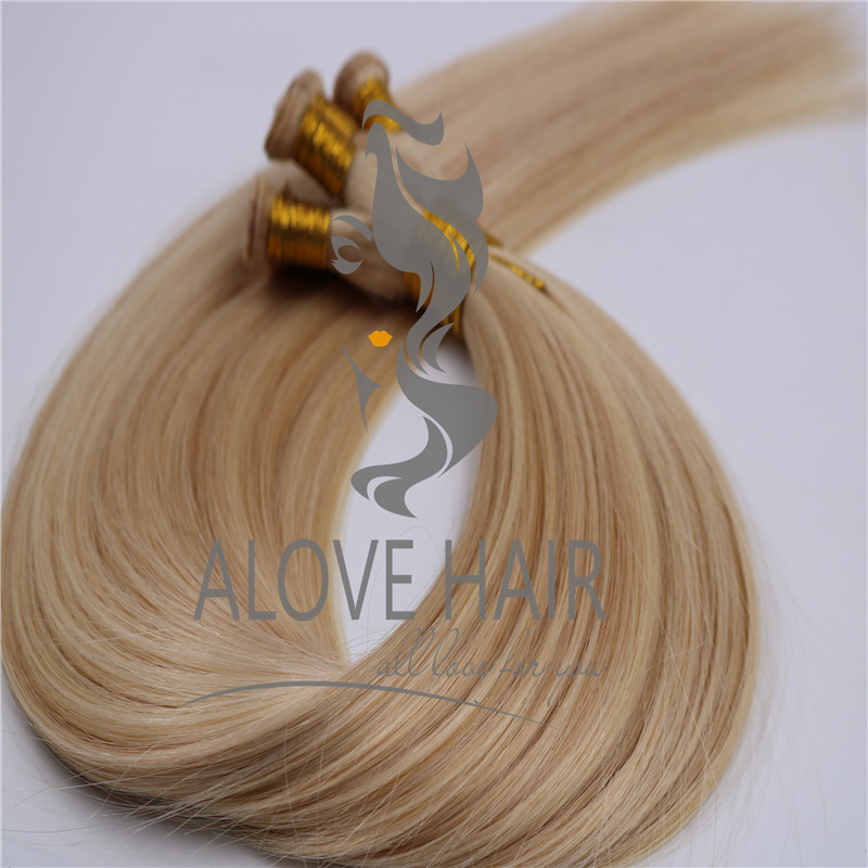 Double drawn hand tied hair extensions suppliers