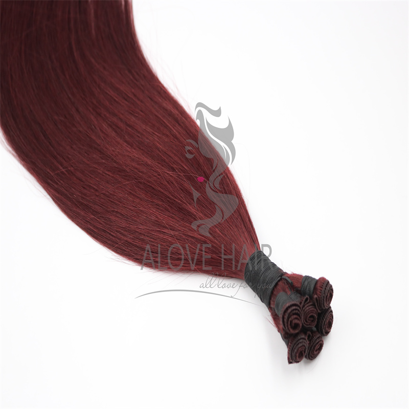 High quality double drawn hand tied hair extensions for handtied educator