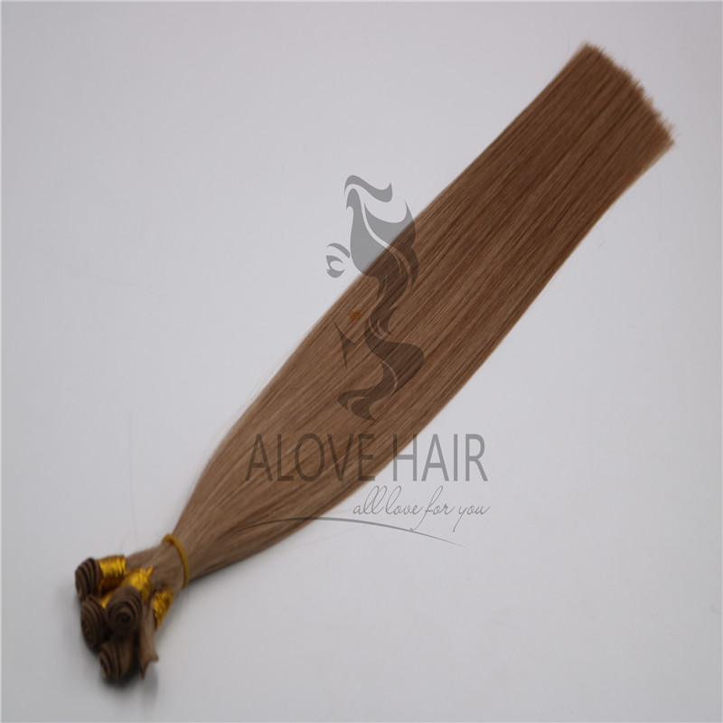 High quality double drawn hand tied wefts for Netherlands hair salon 