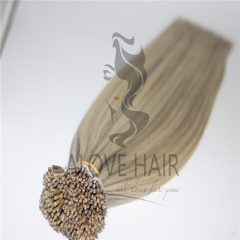 Double drawn i tip hair extensions wholesaler in China 