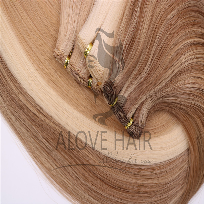 Double Drawn European hair hand tied extesnions New South Wales