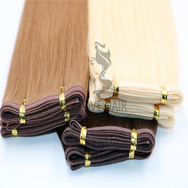 New arrival flat silk weft hair extensions 2021