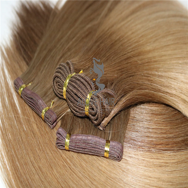 Slavic hair flat track weft hair extensions manufacturer in China 