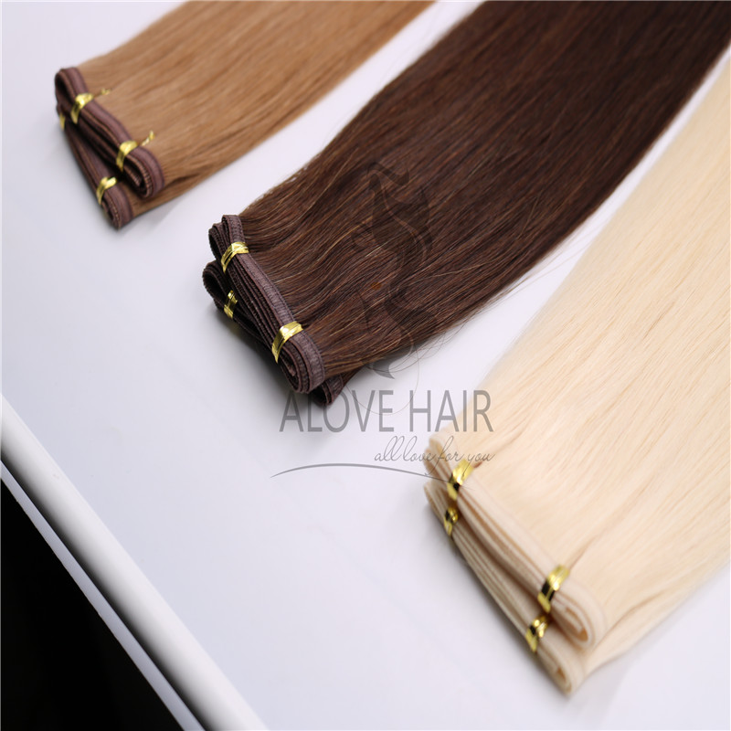 New arrival flat silk weft hair extensions 2021