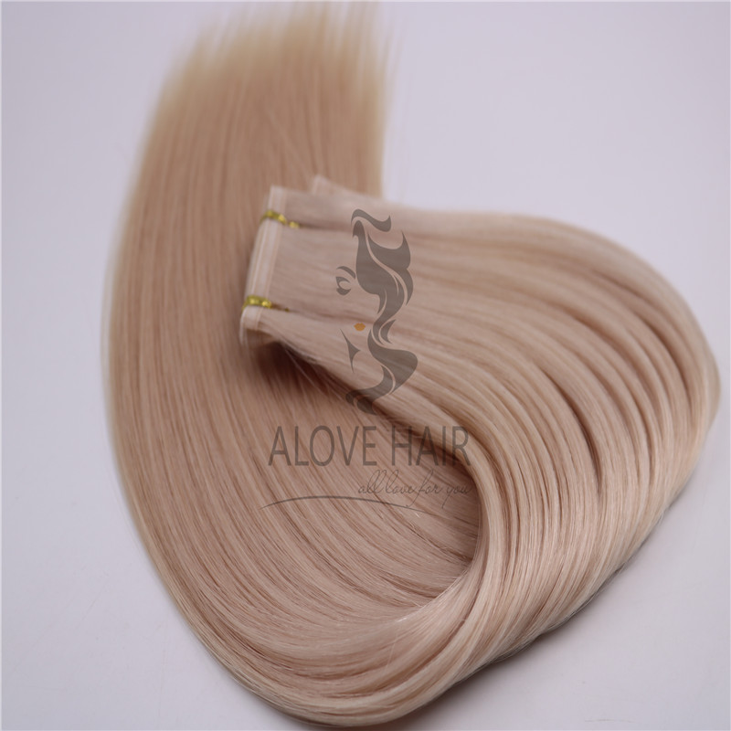 Blonde flat wefts