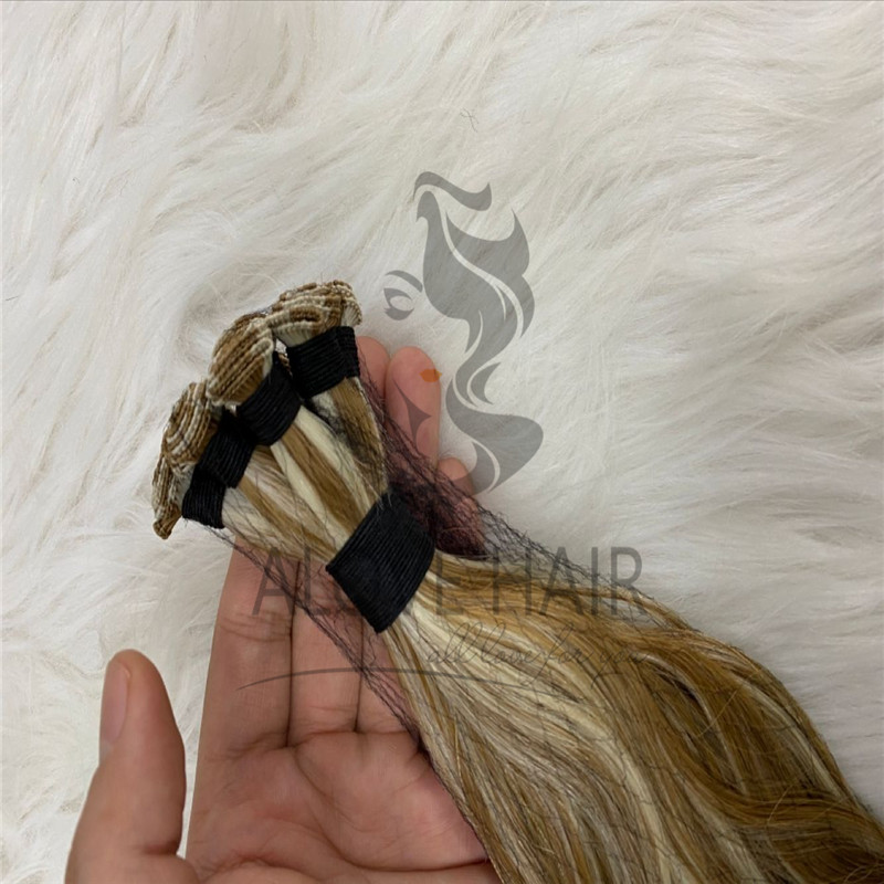 Full cuticle wavy hand tied exetensions