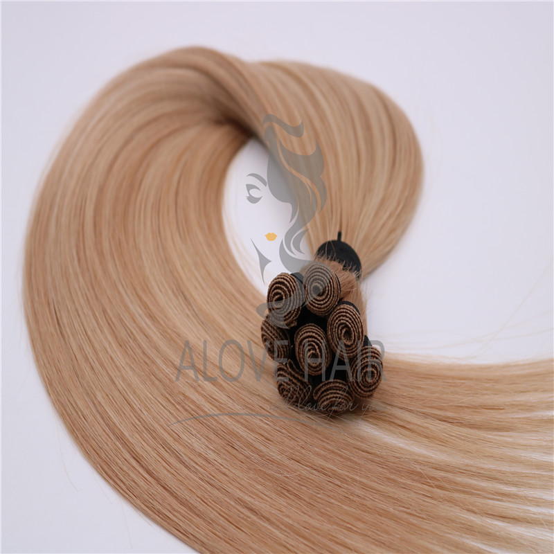 Wholesale best quality full cuticle hand tied hair extensions for miami hair salon 