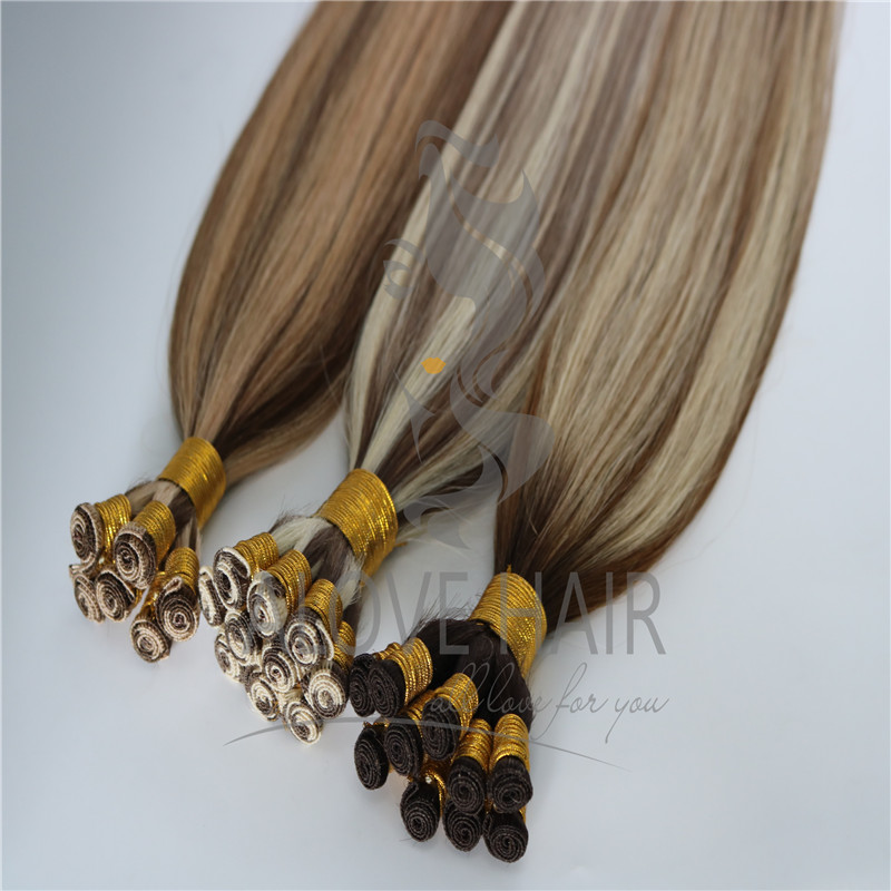 Full cuticle hand tied wefts for idaho hair stylist 