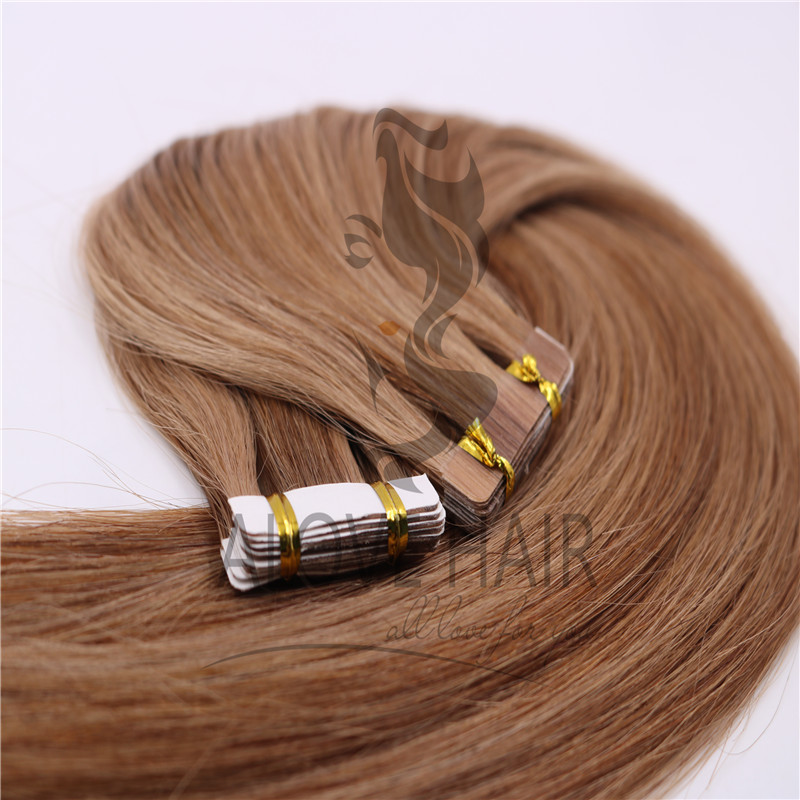 Great length different color tape in hair extensions for thin hair 