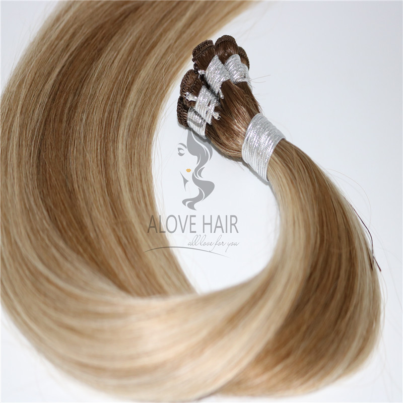 Russian Mngolian hand tied hair extensions 