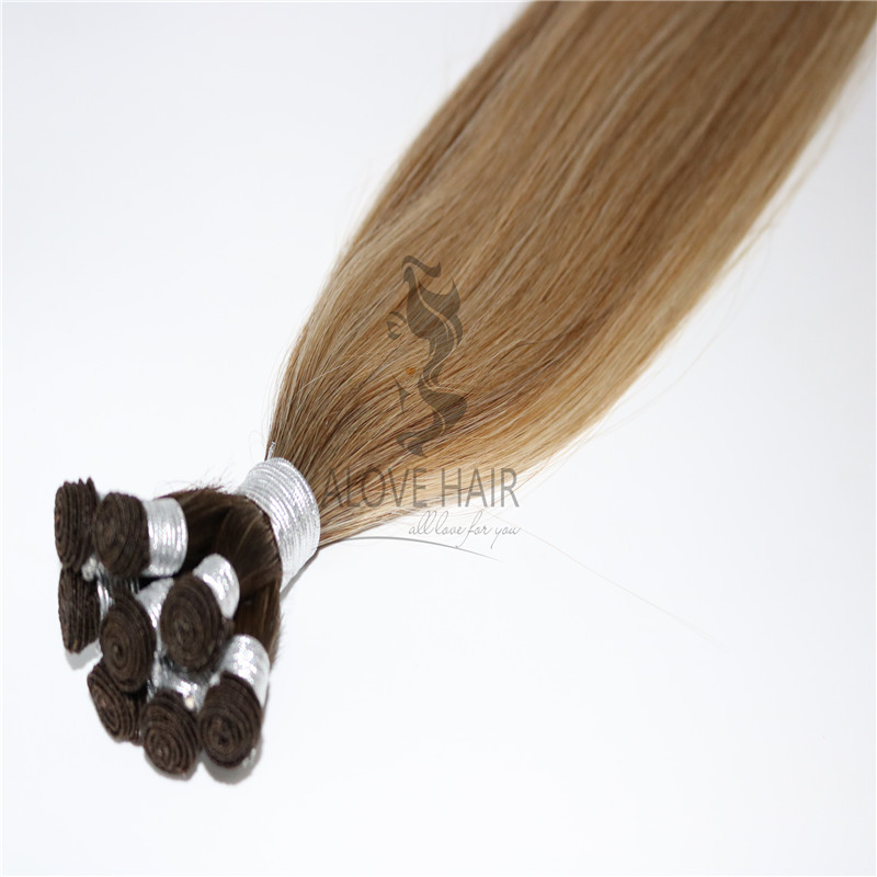 China hand sewn weft hair extensions manufacturer 