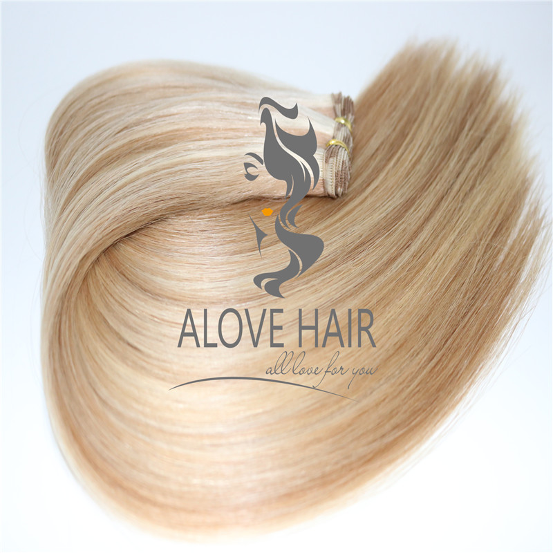 Wholesale best hand tied beaded wefts hair extensions