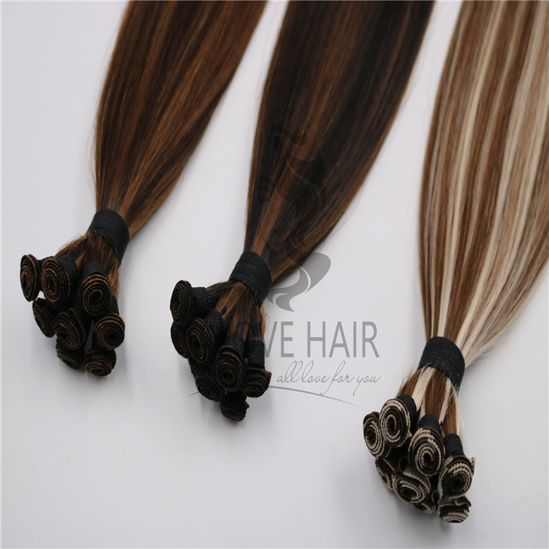 Different color hand tied extension