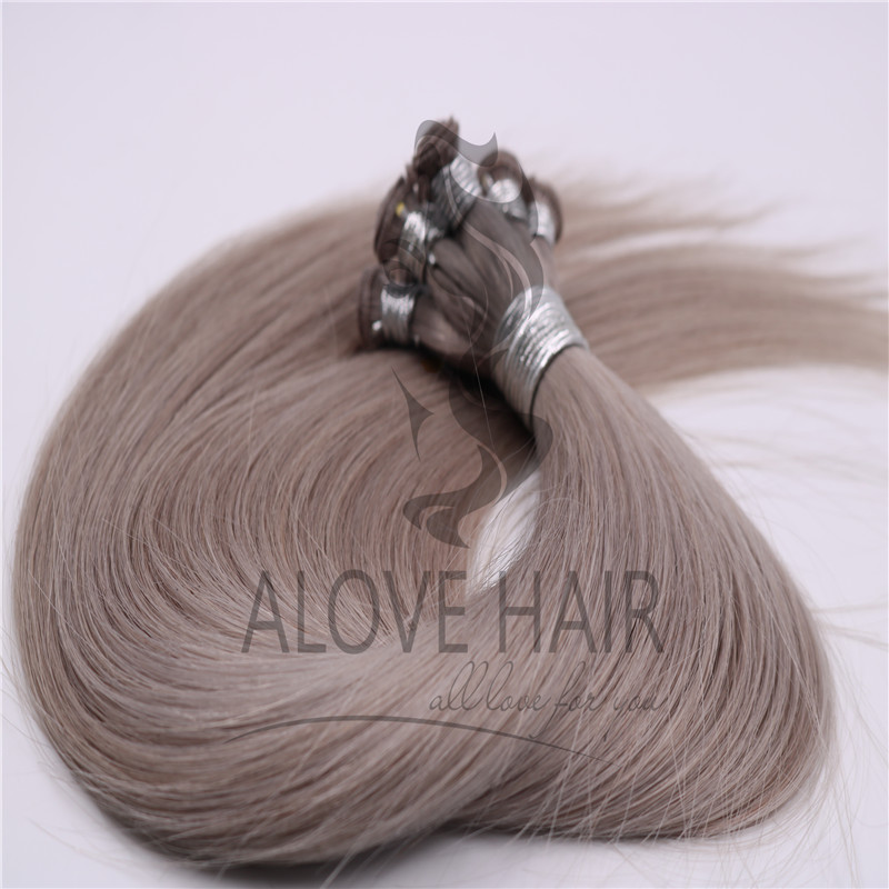 High quality remy hand tied extension