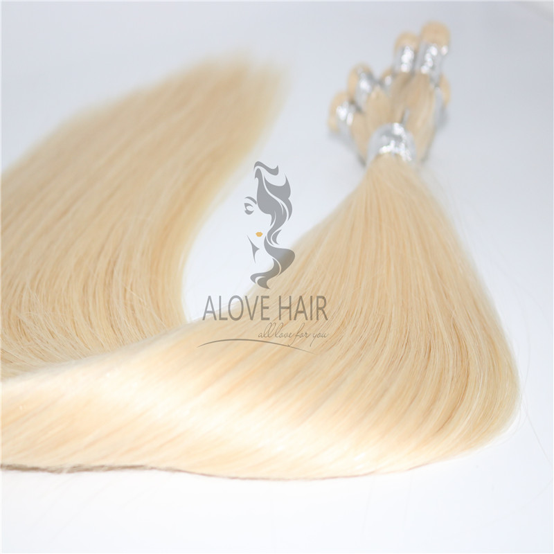 High quality blonde hand tied hair extensions dallas