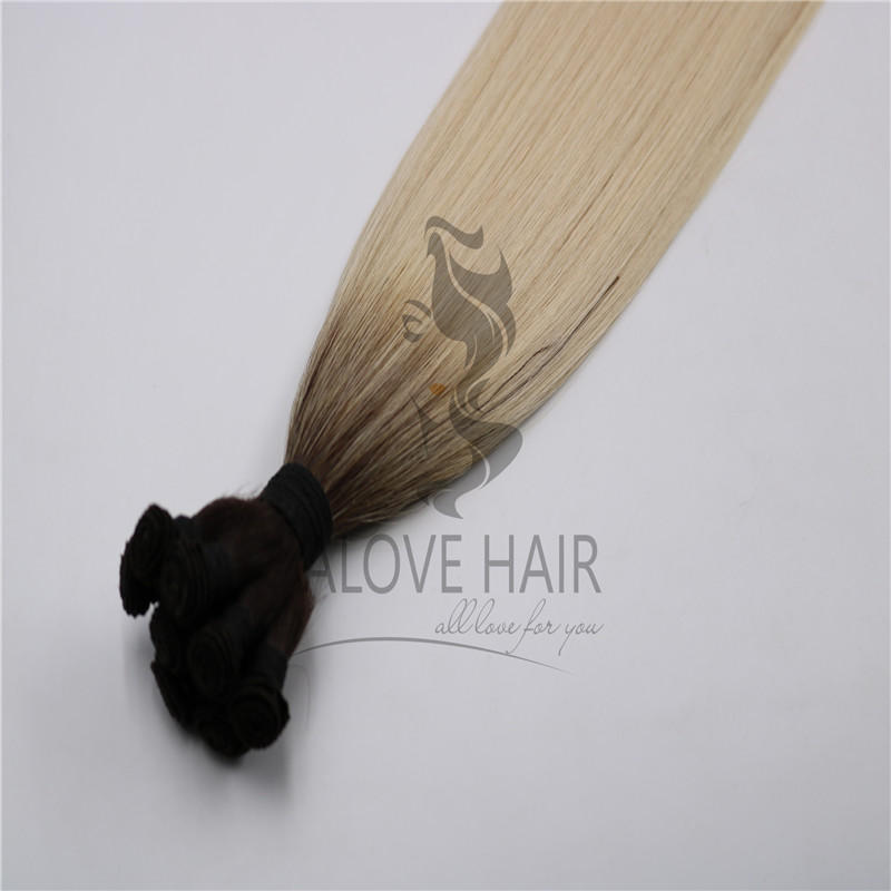Ombre hand tied hair extensions 
