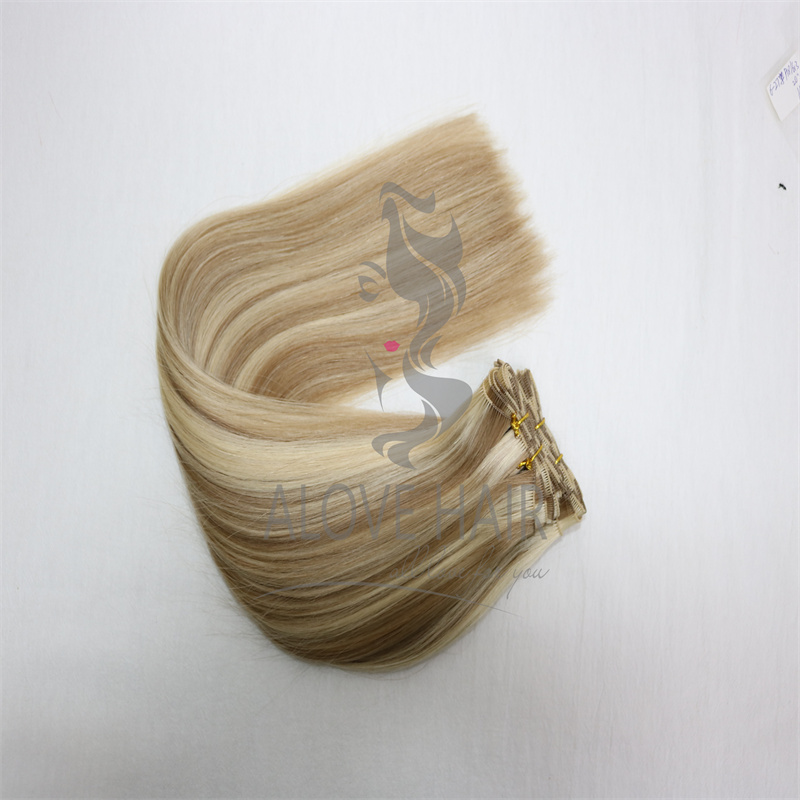 Piano color hand tied weft hair extensions for USA handtied educator