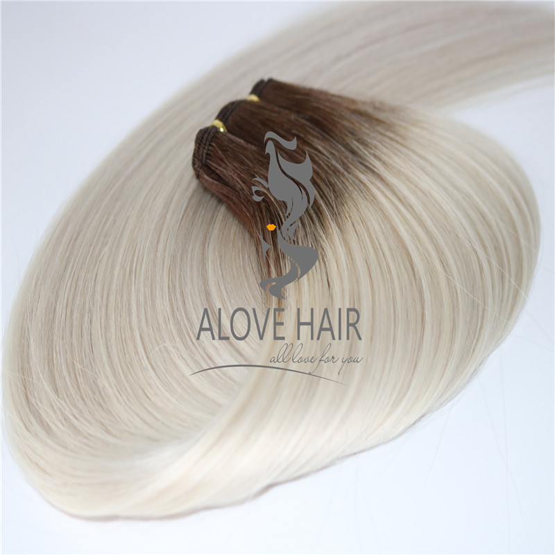 Cuticle intact hand tied beaded extensions for thin hair 