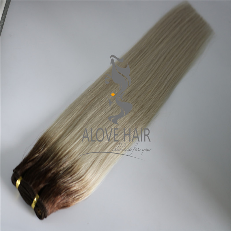 Cuticle intact hand tied beaded extensions for thin hair 