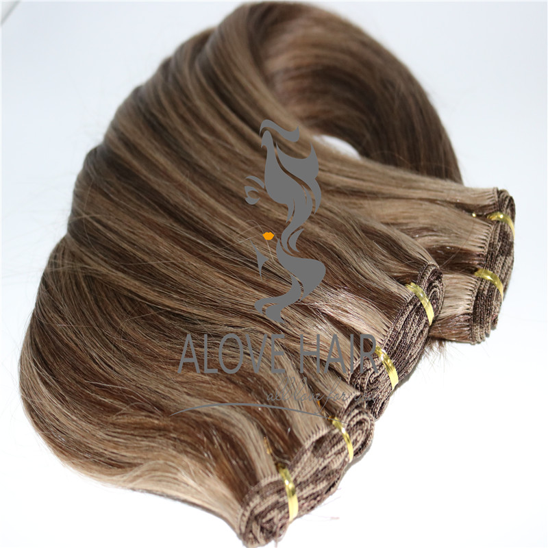 Best 18 inch hand tied hair extensions on short hair 