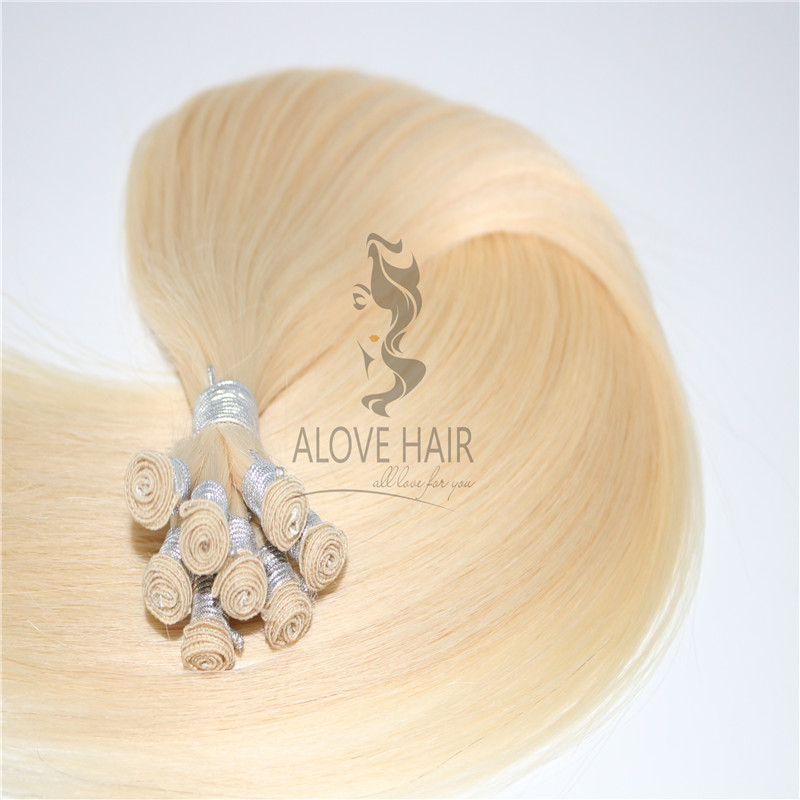 High quality blonde hand tied hair extensions dallas
