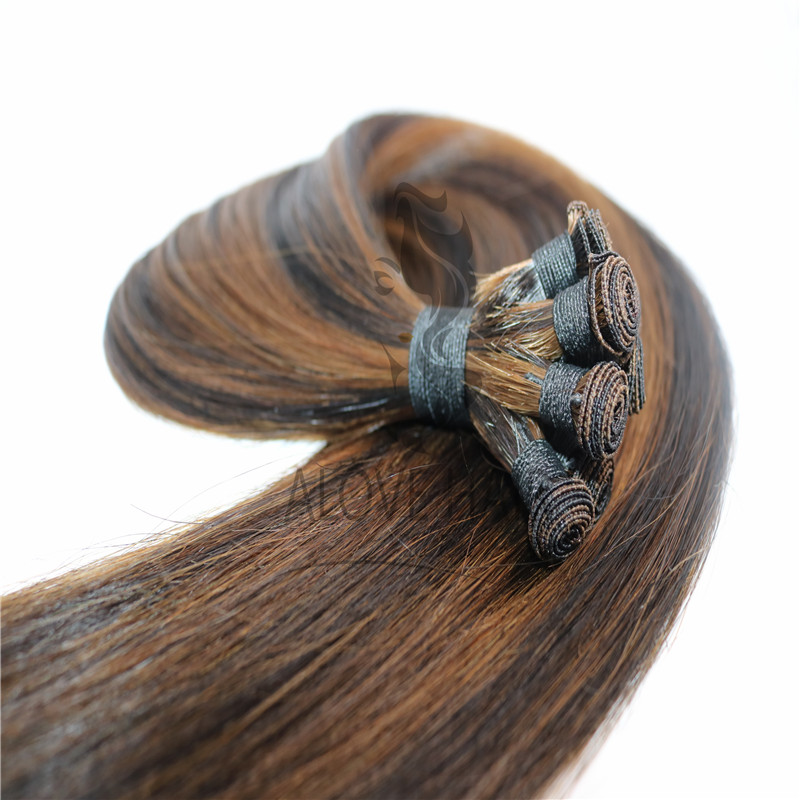 Piano color hand tied hair extensions Colorado 