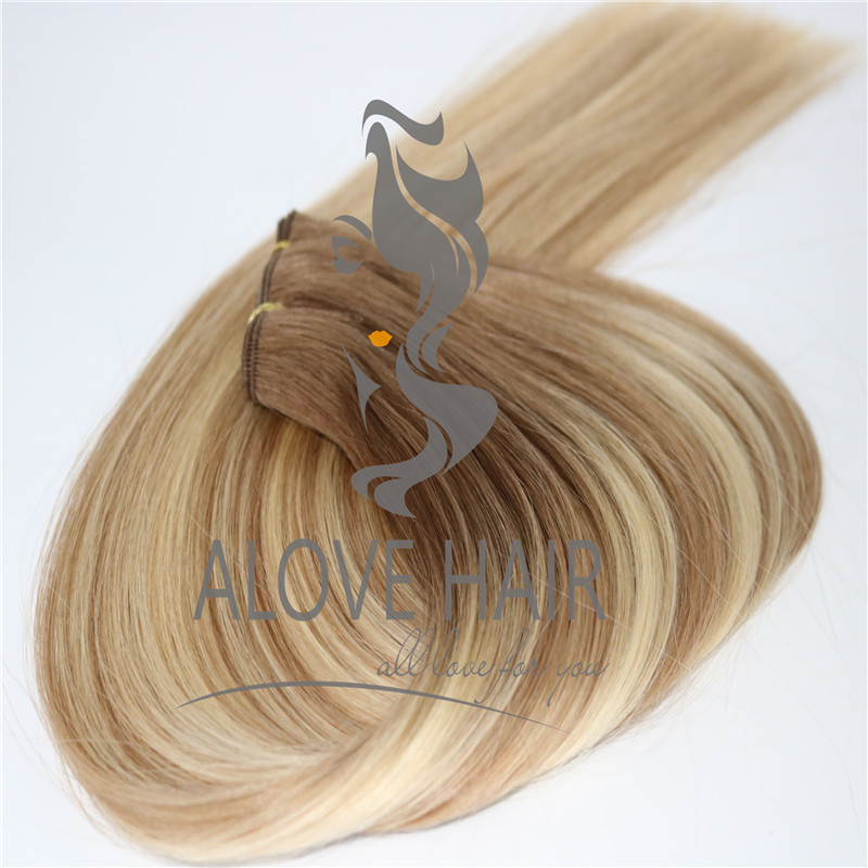 Double drawn balyage color hand tied hair extensions australia