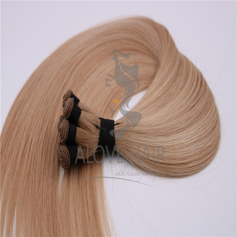 Wholesale best quality full cuticle hand tied hair extensions for miami hair salon 