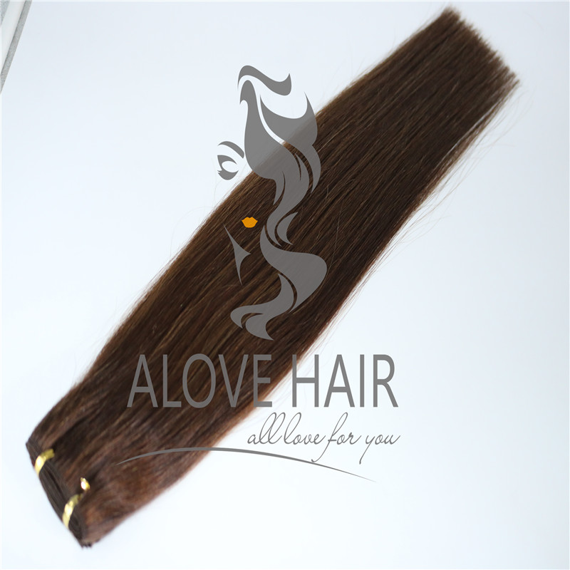 100% cuticle intact no silicone hand tied hair extensions for sale 
