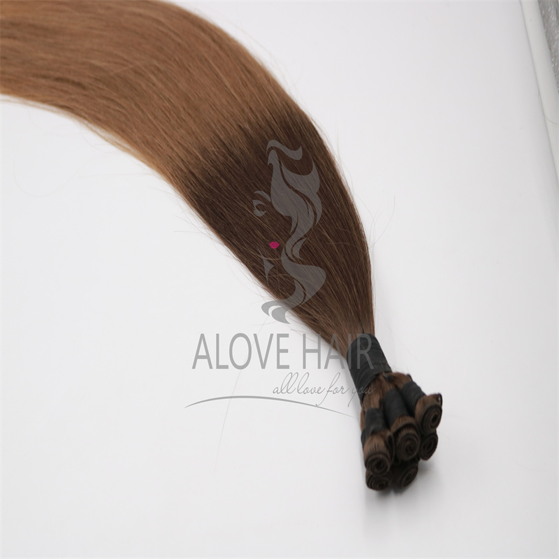 Best quality ombre color hand tied hair extensions for handtied educator